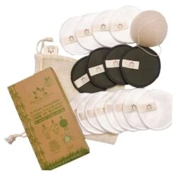 Dischetti Struccanti In Fibra Di Bambù Lavabili E Riutilizzabili + Spugna Konjac In Omaggio X16 Pharma Bio Univers -Corpo Vita Vendite 103604