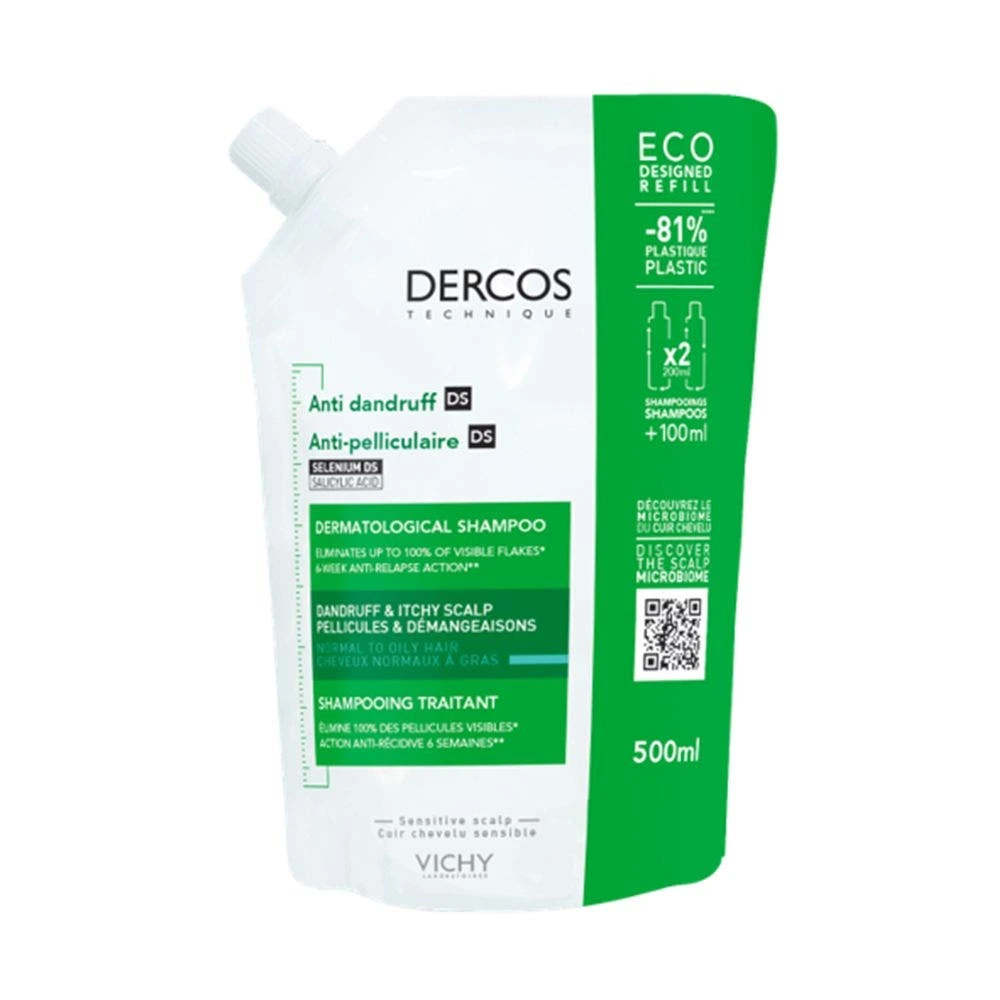 Shampoo Eco-refill Antiforfora 500ml Dercos Capelli Da Normali A Grassi Vichy 1 Shampoo Eco-refill Antiforfora 500ml Dercos Capelli Da Normali A Grassi Vichy