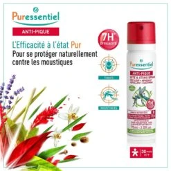 Spray Repellente E Lenitivo Contro Le Zanzare 75 Ml Anti-Pique Puressentiel -Corpo Vita Vendite 112104