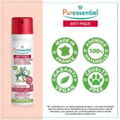 Spray Repellente E Lenitivo Contro Le Zanzare 75 Ml Anti-Pique Puressentiel -Corpo Vita Vendite 112105