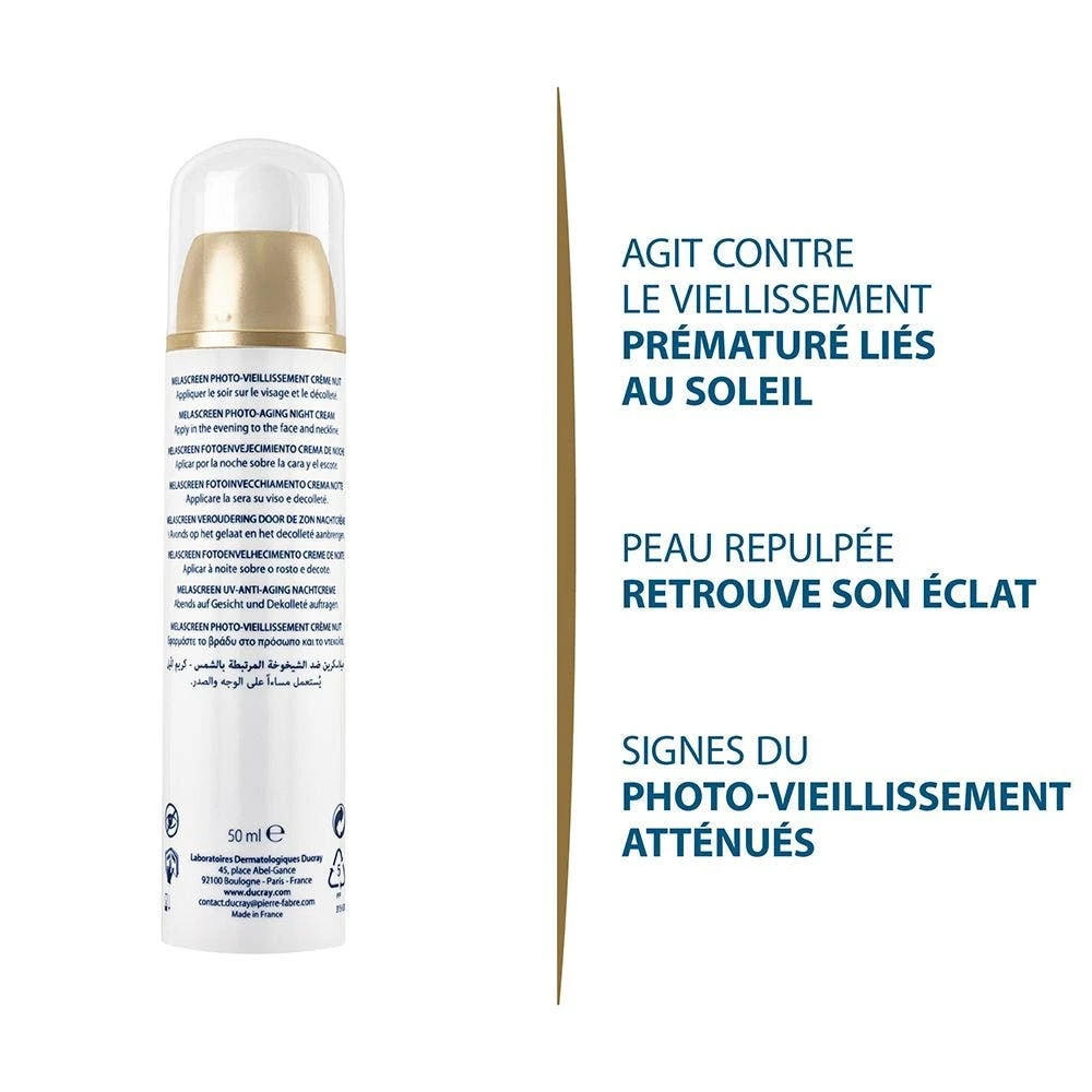 Fotoinvecchiamento Crema Notte Macchie Scure E Rughe 50ml Melascreen Ducray 2 Fotoinvecchiamento Crema Notte Macchie Scure E Rughe 50ml Melascreen Ducray - immagine 2
