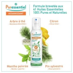 Spray Purificante Per L’Aria Con 41 Oli Essenziali 200ml Assainissant Puressentiel -Corpo Vita Vendite 115238