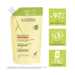 A Derma Olio Detergente Emolliente Antigraffio 500ml Exomega Control Eco Ricarica A-Derma -Corpo Vita Vendite 117132