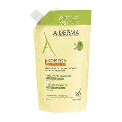 A Derma Olio Detergente Emolliente Antigraffio 500ml Exomega Control Eco Ricarica A-Derma
