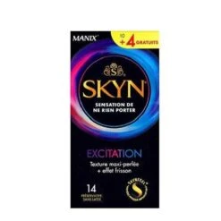 Preservativi Maxi Texture Perlata + Effetto Brivido X10 + 4 Gratis Excitation Senza Lattice Manix