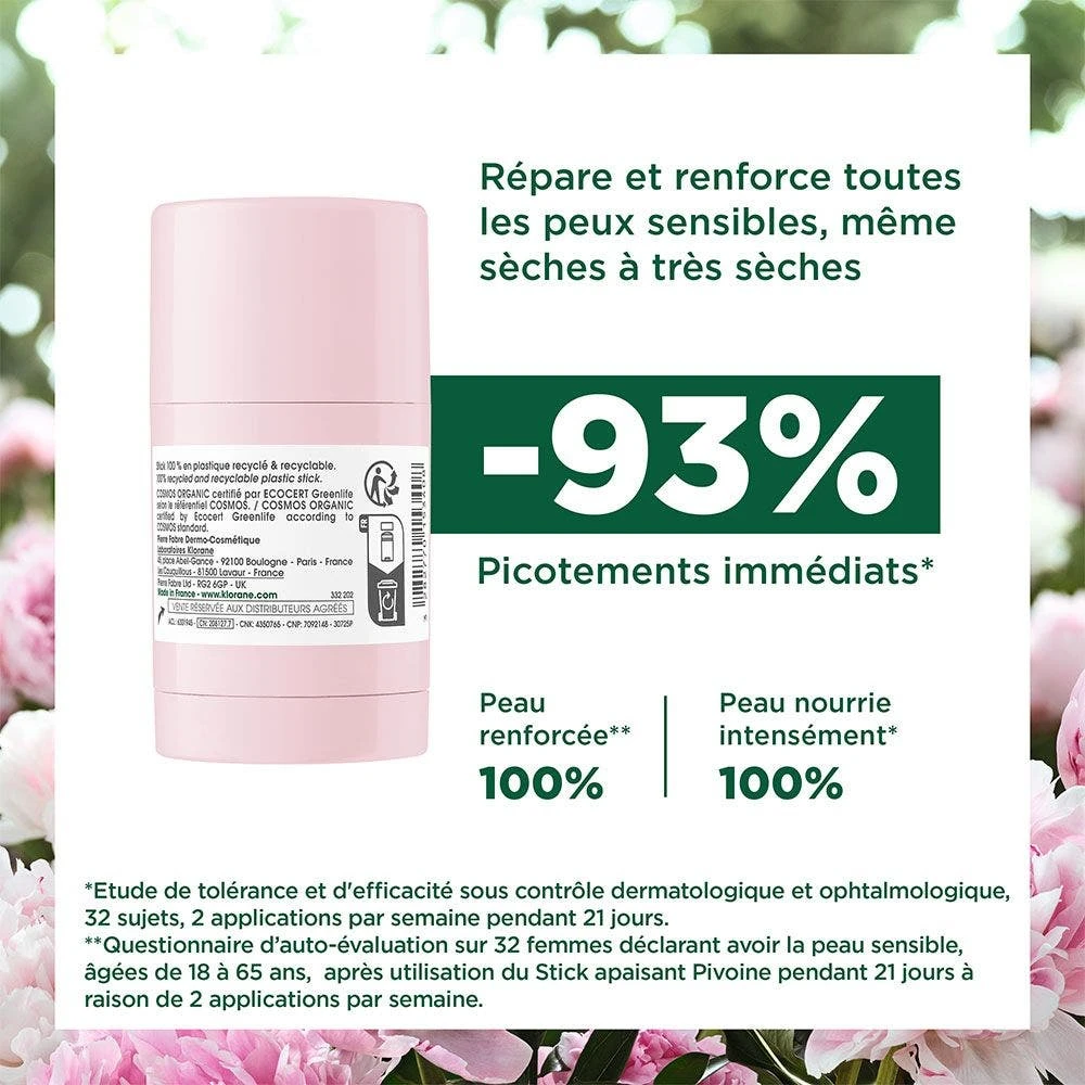 Maschera Stick Lenitiva Biologica Per Pelli Sensibili 25g Pivoine Klorane 3 Maschera Stick Lenitiva Biologica Per Pelli Sensibili 25g Pivoine Klorane - immagine 3