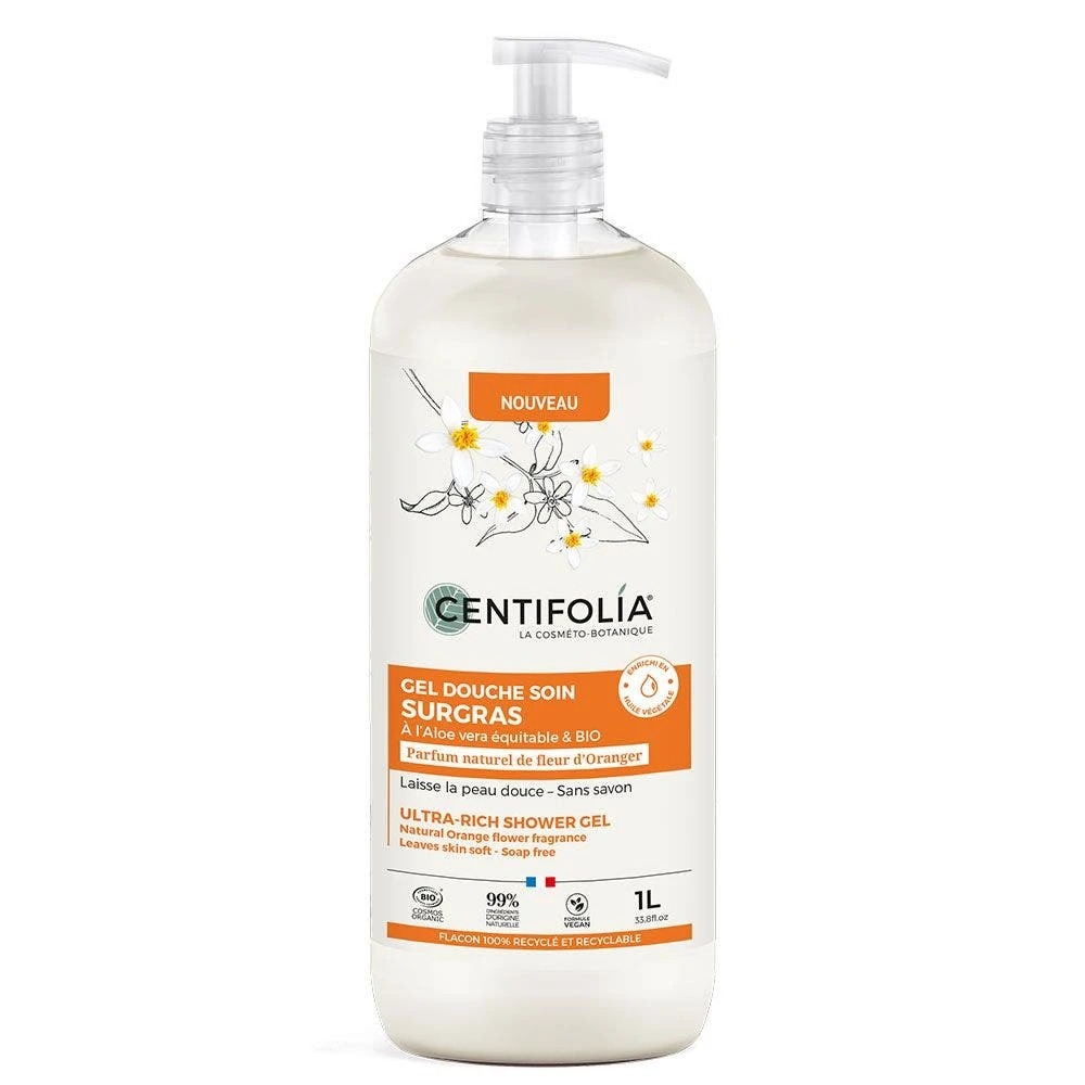 Gel Doccia Superingrassato Ai Fiori D'Arancio Bio 1l Centifolia 1 Gel Doccia Superingrassato Ai Fiori D'Arancio Bio 1l Centifolia