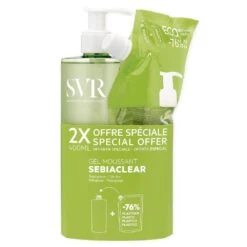 Gel Schiumogeno 400ml + Ricarica Da 400ml Sebiaclear Pelle Grassa Svr