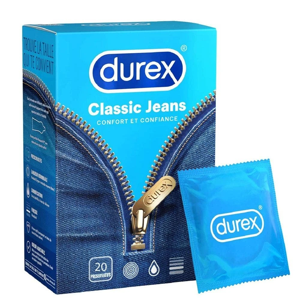Preservativi Classic Lubrificati 20pz Jeans Durex 1 Preservativi Classic Lubrificati 20pz Jeans Durex