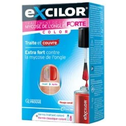 Trattamento Dei Funghi Delle Unghie 30ml Colorazione Forte Rosso Corallo Excilor