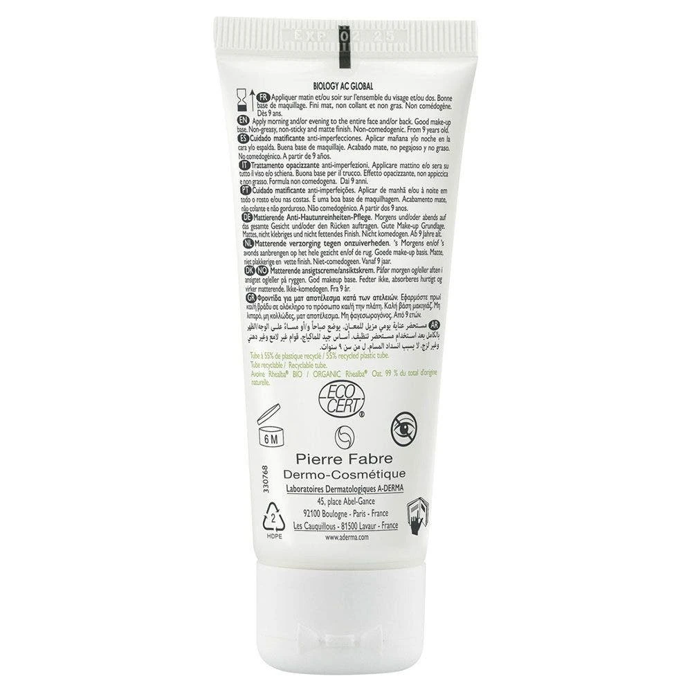 A Derma Trattamento Opacizzante Anti-imperfezioni Bio 40ml Biology AC Global A-Derma 2 A Derma Trattamento Opacizzante Anti-imperfezioni Bio 40ml Biology AC Global A-Derma - immagine 2