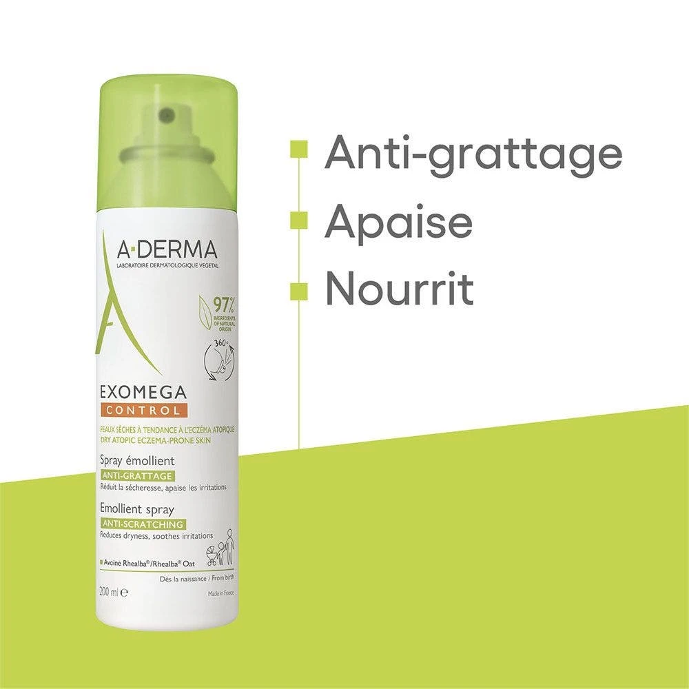 A Derma Spray Emolliente Anti-prurito Pelle Secca A Tendenza Atopica 200ml Exomega Control Peaux Sèches à Tendance à L'Eczéma Atopique A-Derma 5 A Derma Spray Emolliente Anti-prurito Pelle Secca A Tendenza Atopica 200ml Exomega Control Peaux Sèches à Tendance à L'Eczéma Atopique A-Derma - immagine 5