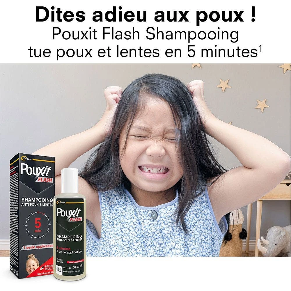 Shampoo Per Pidocchi E Unghie 100ml Flash Pouxit 5 Shampoo Per Pidocchi E Unghie 100ml Flash Pouxit - immagine 5
