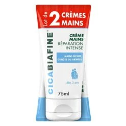 Crema Mani Riparazione Intensa 2x75ml Cicabiafine Sèches Gercèes Ou Abîmées Biafine