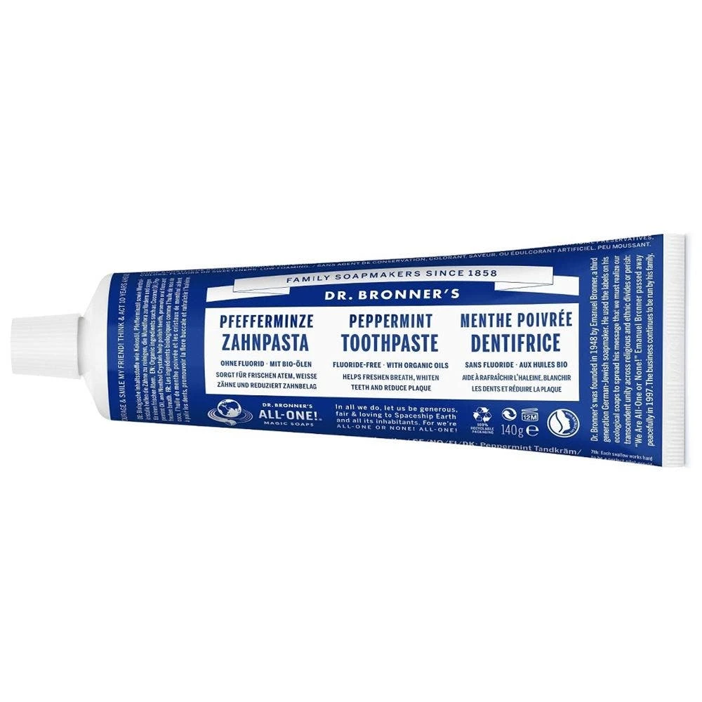 Dr. Bronner's Dentifricio Biologico Alla Menta Piperita 140g Dr Bronner'S 1 Dr. Bronner's Dentifricio Biologico Alla Menta Piperita 140g Dr Bronner'S