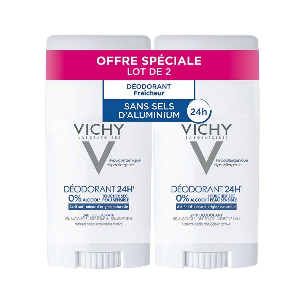 Deodorante Stick 24h Effetto Asciutto 2x40ml Déodorant Pelle Sensibile O Depilata Vichy 1 Deodorante Stick 24h Effetto Asciutto 2x40ml Déodorant Pelle Sensibile O Depilata Vichy