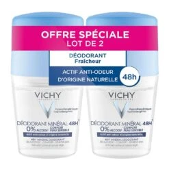 Pelle Sensibile 48 Ore 2x50ml Déodorant Roll-on Minerale Vichy
