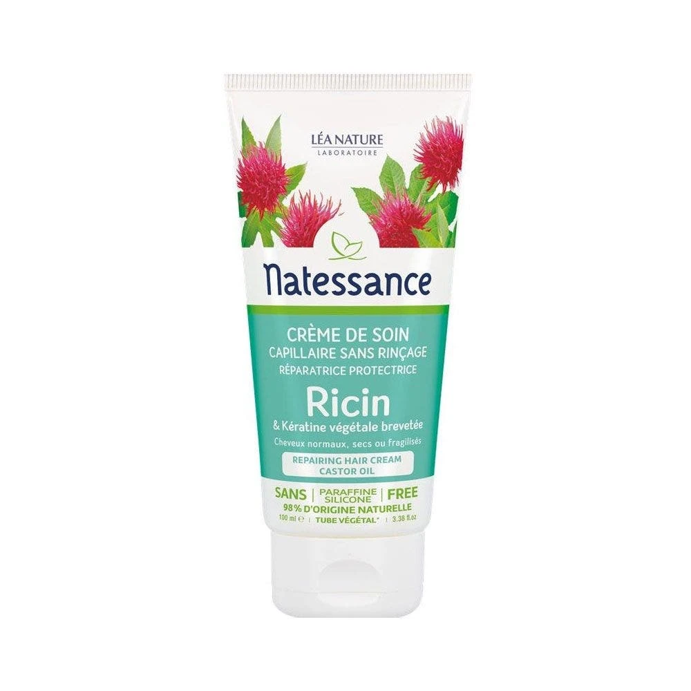 Crema Per La Cura Dei Capelli Olio Di Ricino Nessun Risciacquo - 100ml Natessance 1 Crema Per La Cura Dei Capelli Olio Di Ricino Nessun Risciacquo - 100ml Natessance