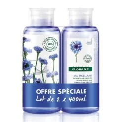 Acqua Micellare Al Fiordaliso 2x400ml Bleuet Viso - Occhi - Labbra Klorane