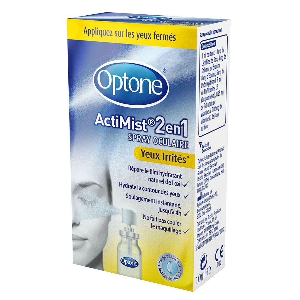 Actimist 2in1 Spray Per Occhi Irritati 10ml Optone 1 Actimist 2in1 Spray Per Occhi Irritati 10ml Optone