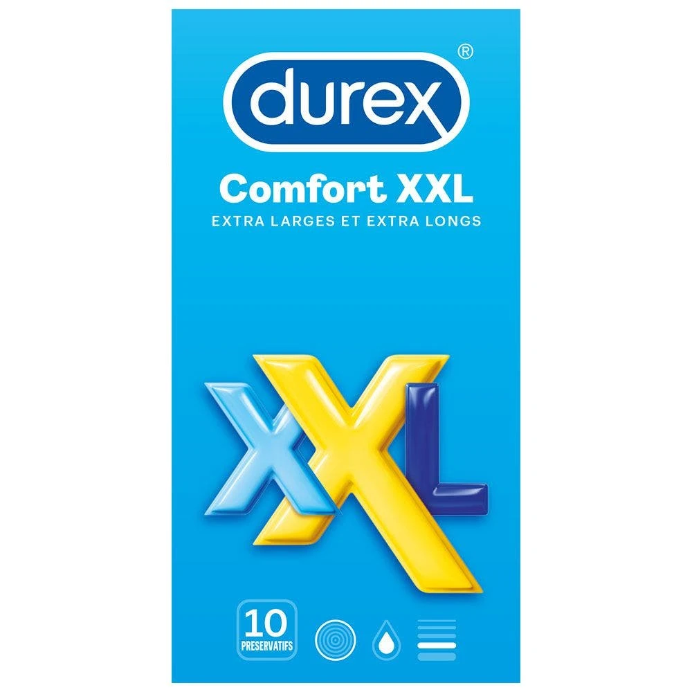 Preservativi XL Extra Lunghi X10 Comfort XXL Durex 1 Preservativi XL Extra Lunghi X10 Comfort XXL Durex