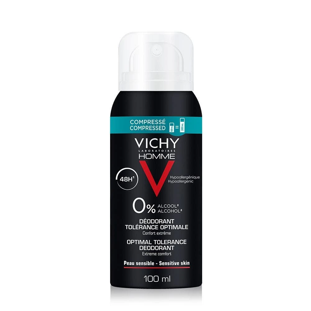 Spray Compresse Tolleranza Ottimale 48 Ore 100ml Déodorant Pelle Sensibile Vichy 1 Spray Compresse Tolleranza Ottimale 48 Ore 100ml Déodorant Pelle Sensibile Vichy