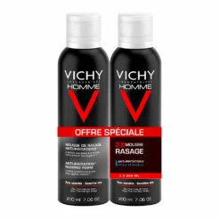Schiuma Da Barba Anti-irritazioni Pelle Sensibile 2x200ml Homme Vichy