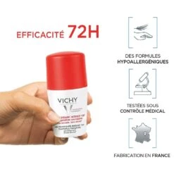 Antitraspirante Intensivo 72h Roll-on 50ml Déodorant Pelle Sensibile Vichy -Corpo Vita Vendite 76181