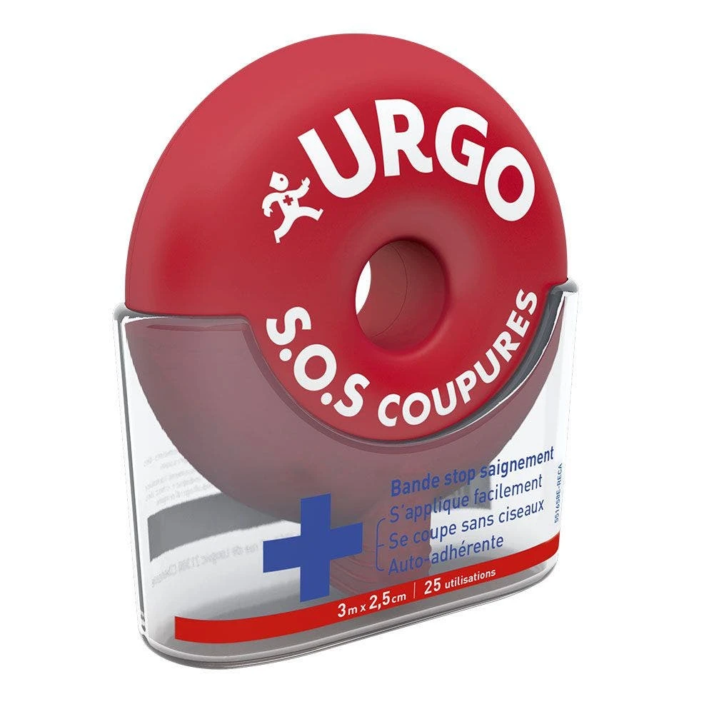 Sos Coupures Bendaggi Stop Saignement 3M X 2,5 Cm Urgo 1 Sos Coupures Bendaggi Stop Saignement 3M X 2,5 Cm Urgo