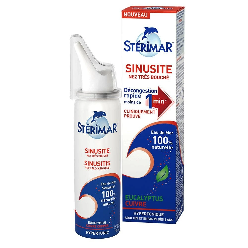 Spray Per Sinusite Naso Molto Chiuso Eucalipto/rame 50ml Sterimar 1 Spray Per Sinusite Naso Molto Chiuso Eucalipto/rame 50ml Sterimar