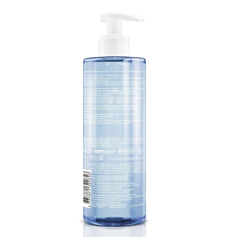 Shampoo Delicato Fortificante Mineral 400ml Dercos Vichy 3 Shampoo Delicato Fortificante Mineral 400ml Dercos Vichy - immagine 3
