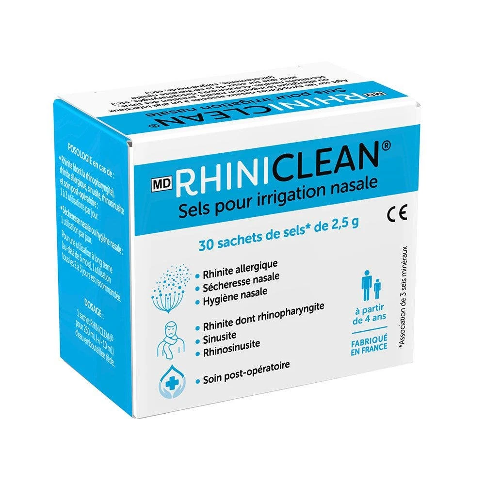 Sali Per L'irrigazione Nasale 30 Bustine Da 2,5 G Risciacquo Nasale Rhiniclean 2 Sali Per L'irrigazione Nasale 30 Bustine Da 2,5 G Risciacquo Nasale Rhiniclean - immagine 2