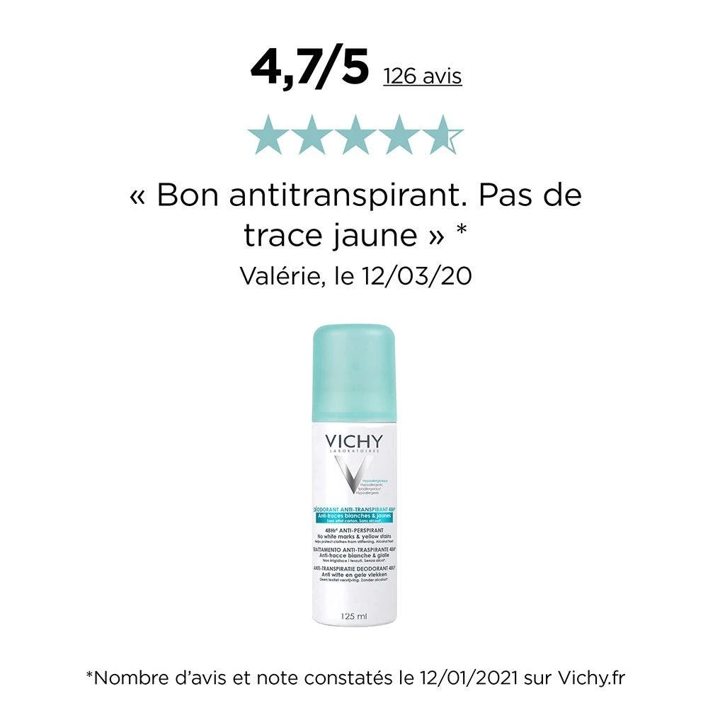 Anti-traspirante Anti-Trace 2x125ml Déodorant Spray Vichy 2 Anti-traspirante Anti-Trace 2x125ml Déodorant Spray Vichy - immagine 2