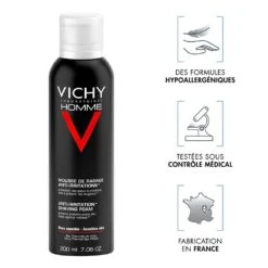 Schiuma Da Barba Anti-irritazioni Pelle Sensibile 2x200ml Homme Vichy -Corpo Vita Vendite 89021