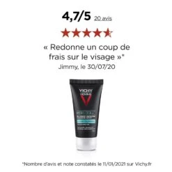 Gel Idratante Viso Effetto Ghiaccio Hydra Cool+ 50ml Homme Vichy -Corpo Vita Vendite 89026