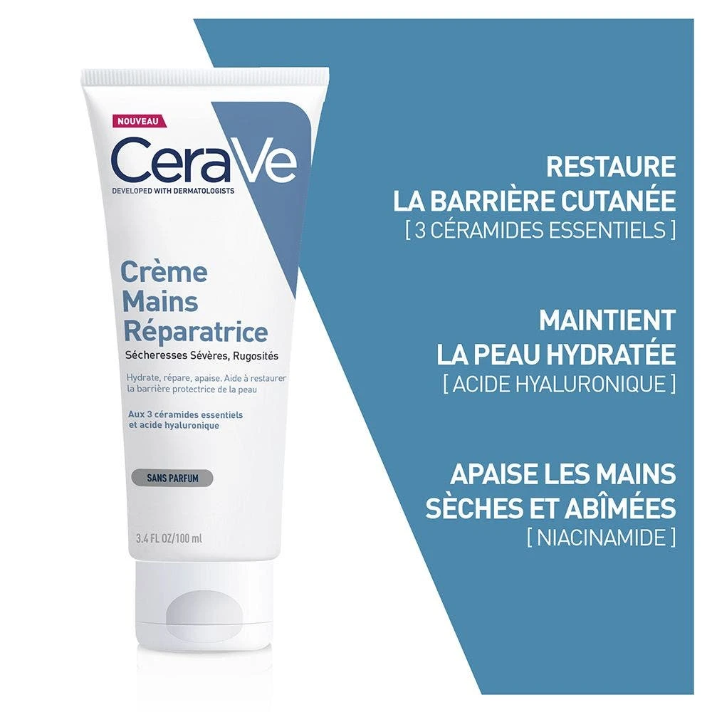 Crema Riparatrice Mani Molto Secche E Screpolate 2x50ml Body Cerave 2 Crema Riparatrice Mani Molto Secche E Screpolate 2x50ml Body Cerave - immagine 2
