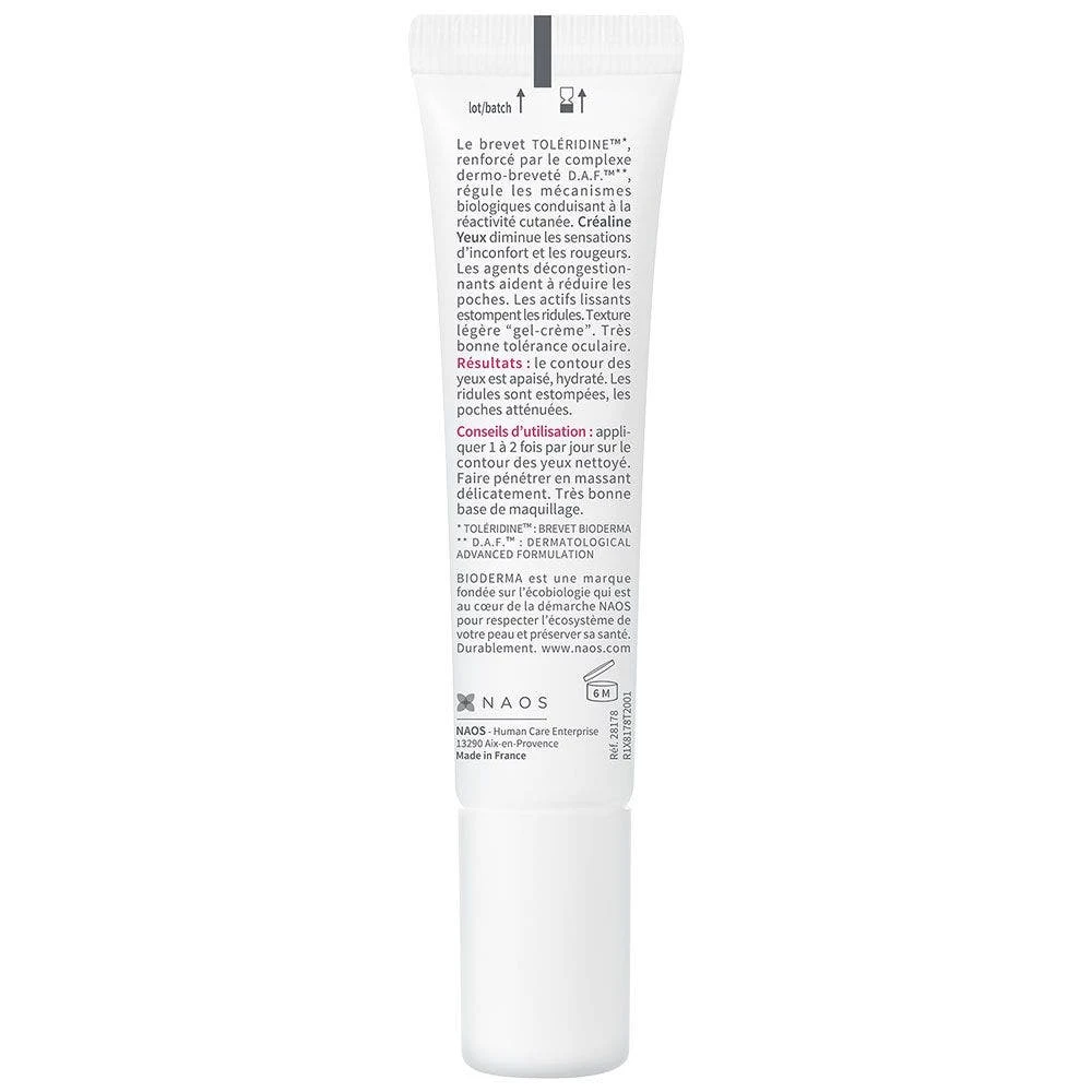 Trattamento Lenitivo E Idratante Contorno Occhi 15ml Crealine Peaux Sensibles Bioderma 2 Trattamento Lenitivo E Idratante Contorno Occhi 15ml Crealine Peaux Sensibles Bioderma - immagine 2