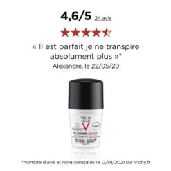 Deodorante Roll-on Anti Tracce 48h 50ml Vichy -Corpo Vita Vendite 93092